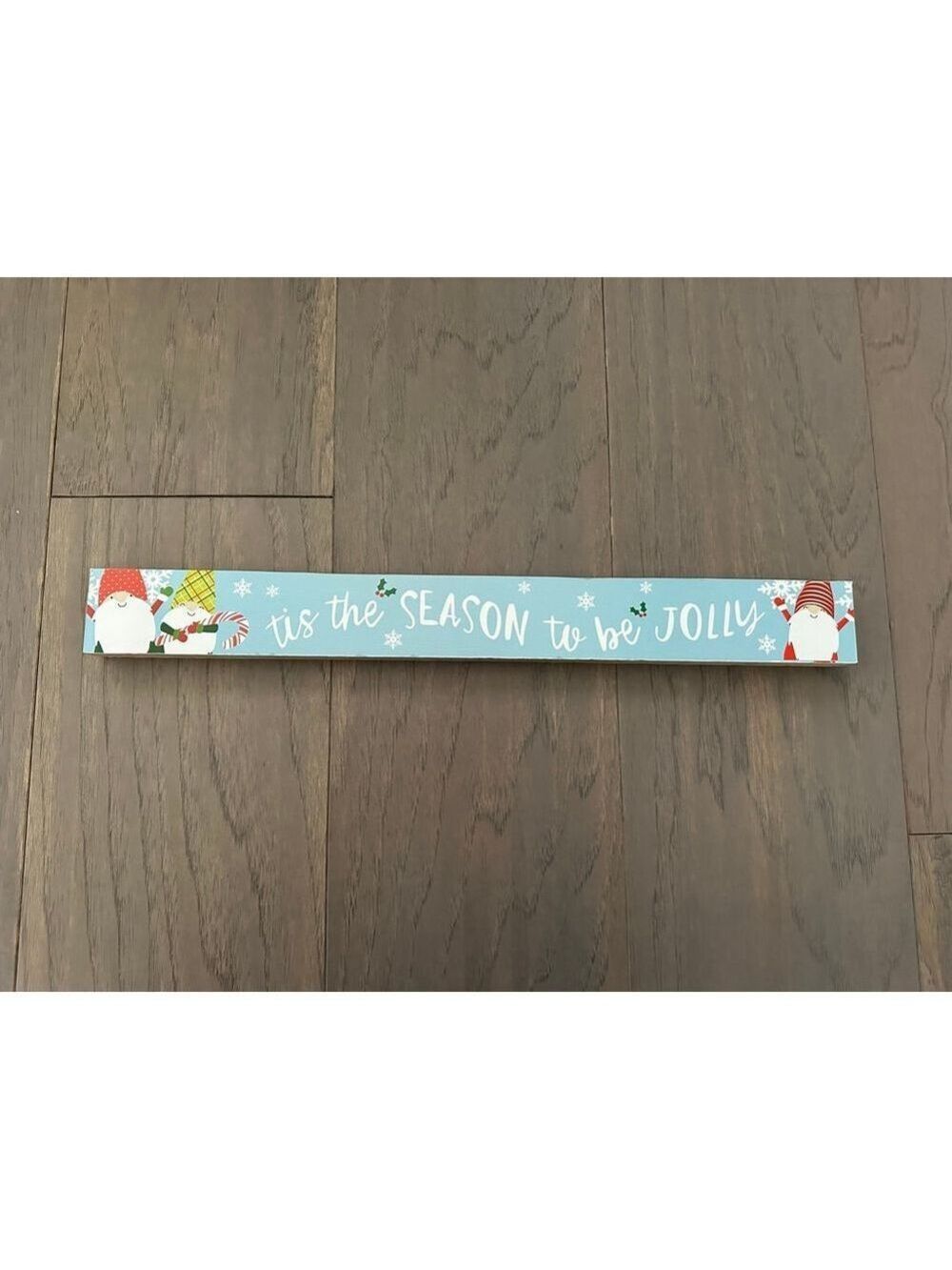 Christmas Sign Double Sided Green Blue Holiday Decor